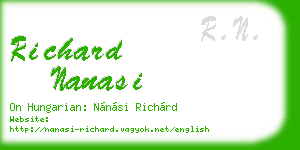 richard nanasi business card